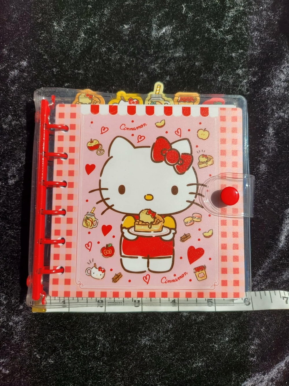 Sanrio Hello Kitty Pink Notebook Mini-binder Journal with Red Accents